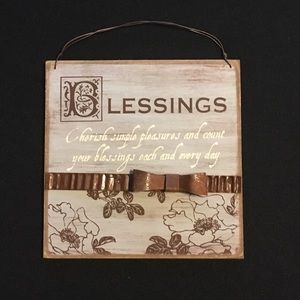 Wooden “Blessings” Hanging Artwork